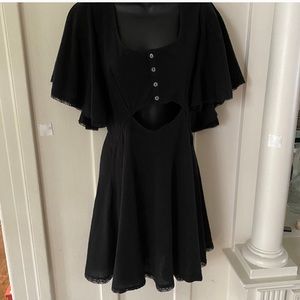 Free People Open Tummy Black Dress